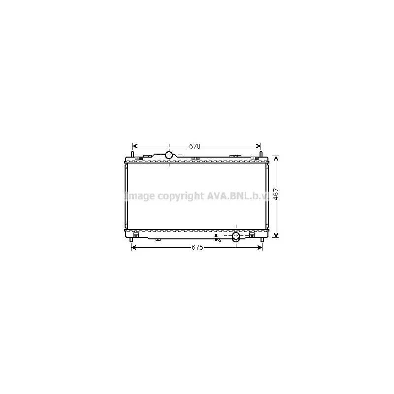 Radiateur, refroidissement du moteur AVA QUALITY COOLING TO2495