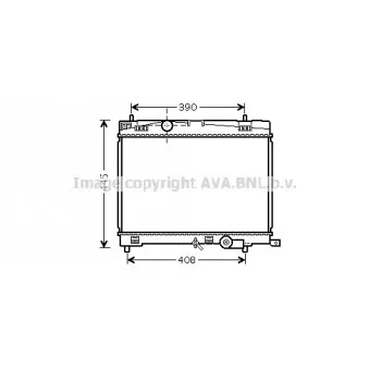 Radiateur, refroidissement du moteur AVA QUALITY COOLING TO2498