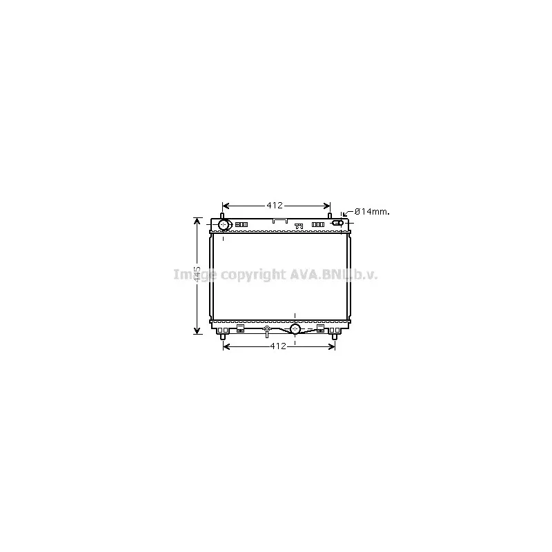 Radiateur, refroidissement du moteur AVA QUALITY COOLING TO2499