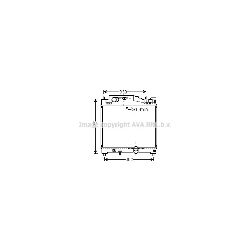 Radiateur, refroidissement du moteur AVA QUALITY COOLING TO2501