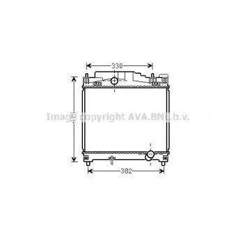 Radiateur, refroidissement du moteur AVA QUALITY COOLING TO2502