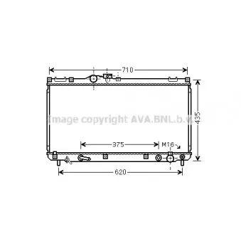 Radiateur, refroidissement du moteur AVA QUALITY COOLING TO2556