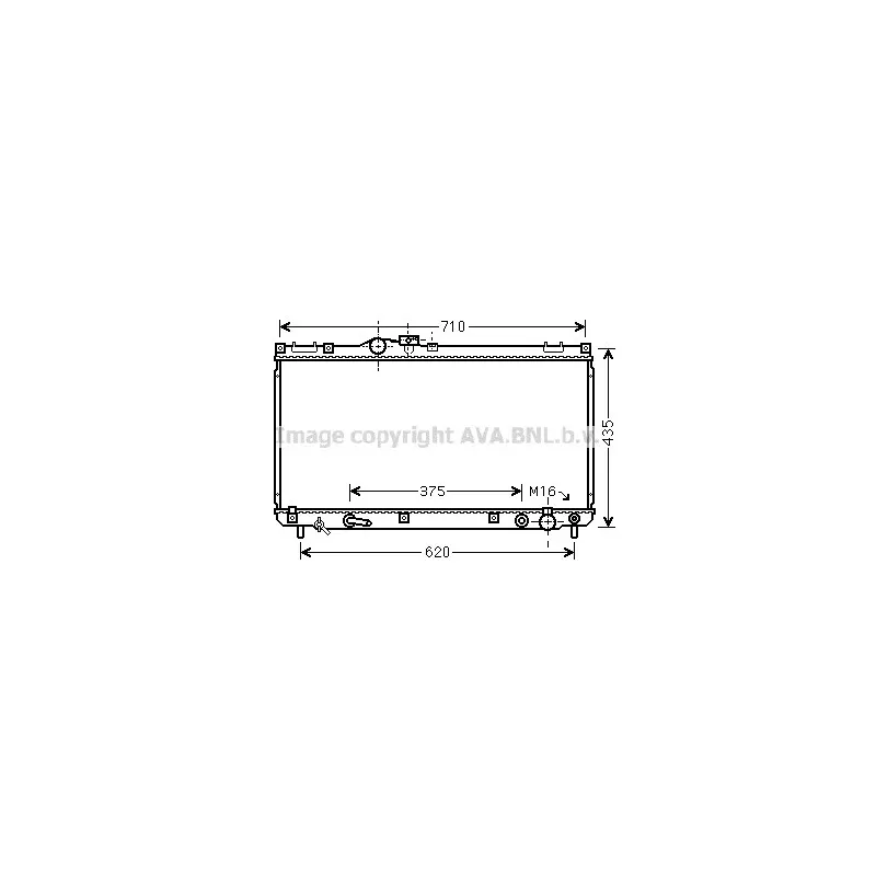 Radiateur, refroidissement du moteur AVA QUALITY COOLING TO2556