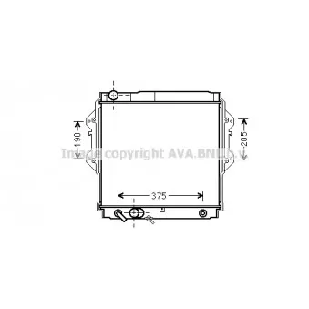 Radiateur, refroidissement du moteur AVA QUALITY COOLING TO2561