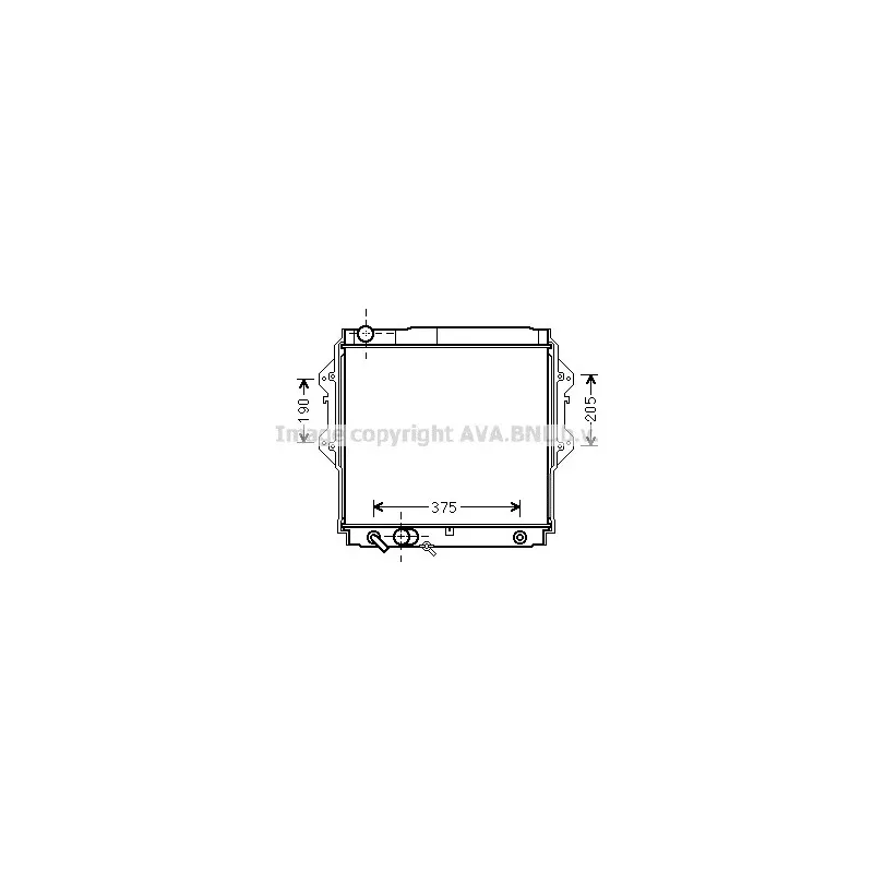 Radiateur, refroidissement du moteur AVA QUALITY COOLING TO2561