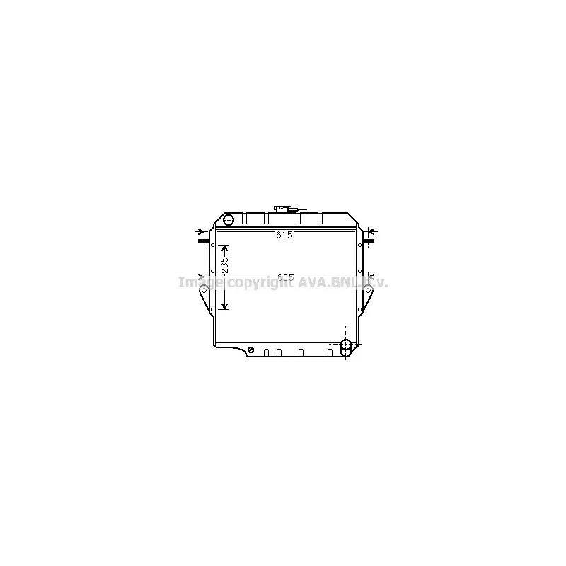 Radiateur, refroidissement du moteur AVA QUALITY COOLING TO2571