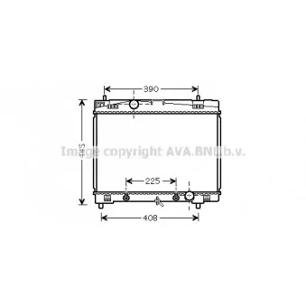 Radiateur, refroidissement du moteur AVA QUALITY COOLING TO2577