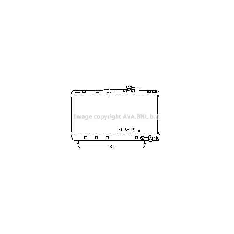 Radiateur, refroidissement du moteur AVA QUALITY COOLING TO2596