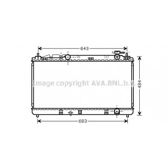 Radiateur, refroidissement du moteur AVA QUALITY COOLING TO2598