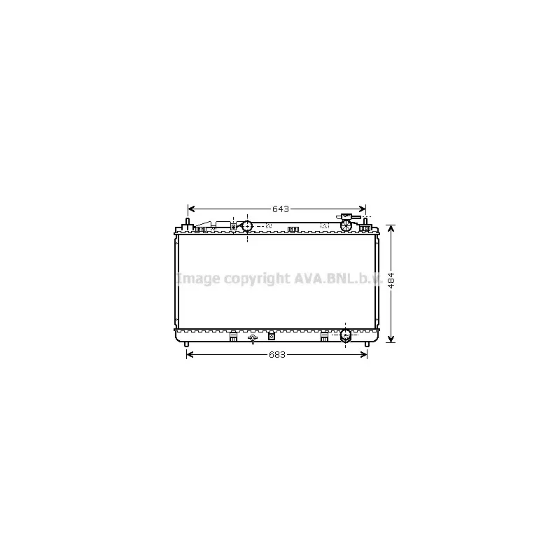 Radiateur, refroidissement du moteur AVA QUALITY COOLING TO2598