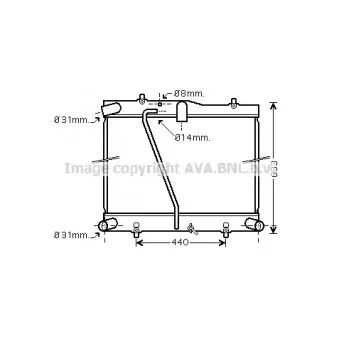 Radiateur, refroidissement du moteur AVA QUALITY COOLING