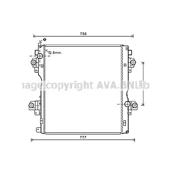 Radiateur, refroidissement du moteur AVA QUALITY COOLING TO2603