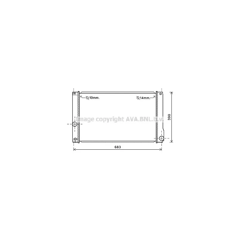 Radiateur, refroidissement du moteur AVA QUALITY COOLING TO2608