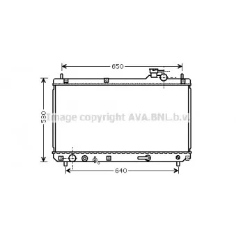 Radiateur, refroidissement du moteur AVA QUALITY COOLING TO2614