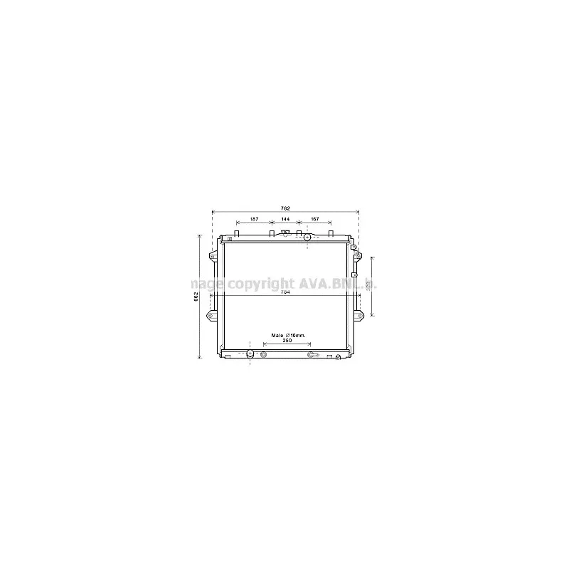 Radiateur, refroidissement du moteur AVA QUALITY COOLING TO2616