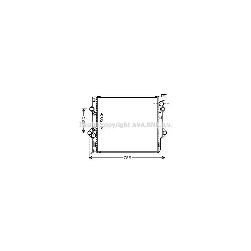 Radiateur, refroidissement du moteur AVA QUALITY COOLING TO2644