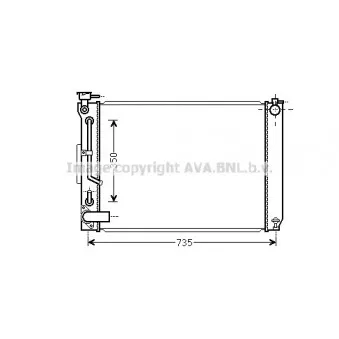 Radiateur, refroidissement du moteur AVA QUALITY COOLING TO2648