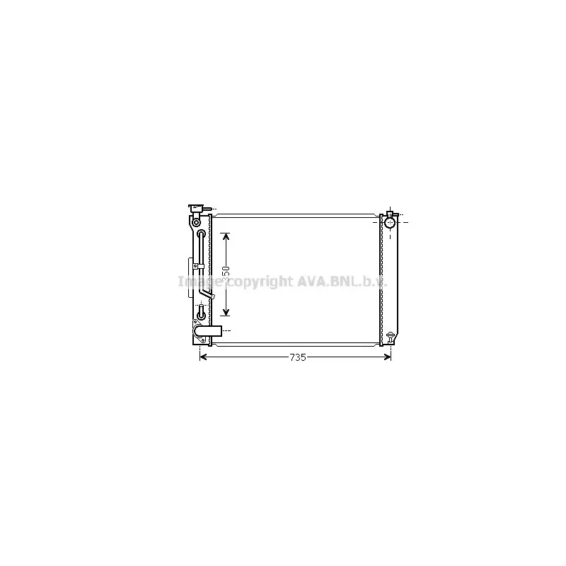 Radiateur, refroidissement du moteur AVA QUALITY COOLING TO2648