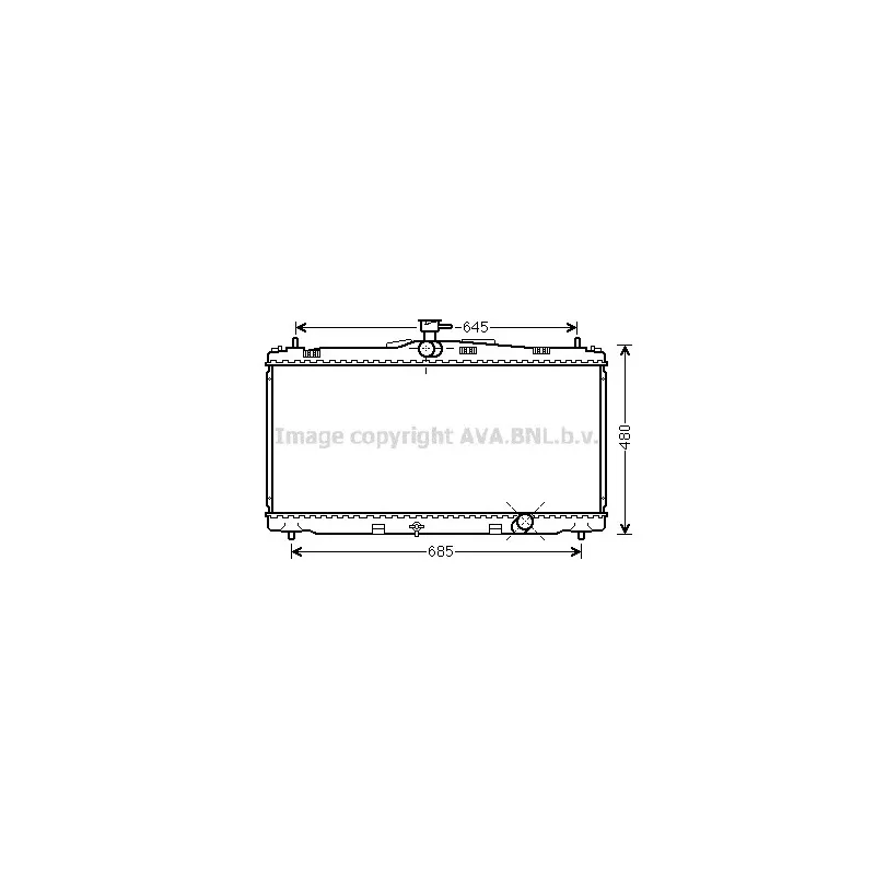 Radiateur, refroidissement du moteur AVA QUALITY COOLING TO2650