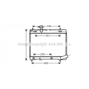 Radiateur, refroidissement du moteur AVA QUALITY COOLING TO2663