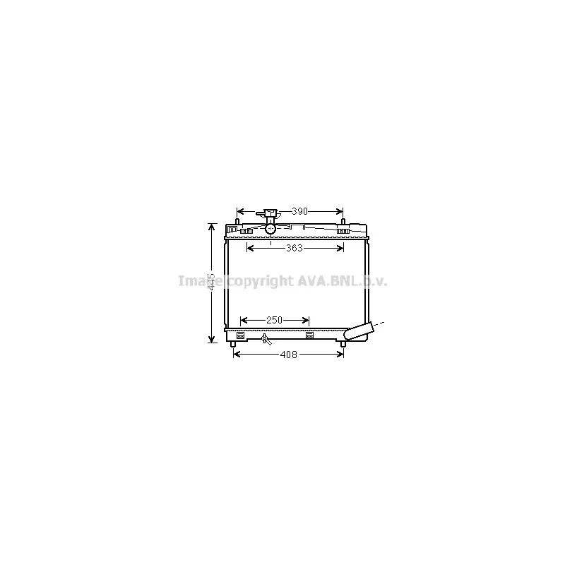 Radiateur, refroidissement du moteur AVA QUALITY COOLING TO2663