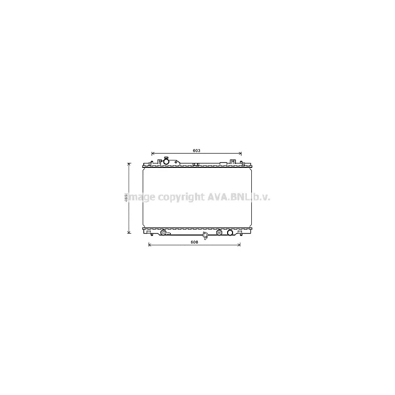 Radiateur, refroidissement du moteur AVA QUALITY COOLING TO2666