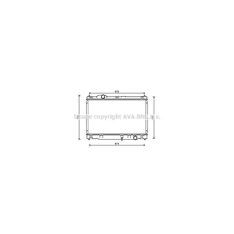 Radiateur, refroidissement du moteur AVA QUALITY COOLING TO2669