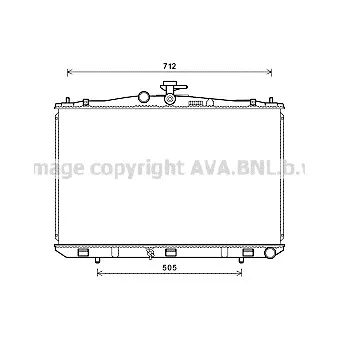 Radiateur, refroidissement du moteur AVA QUALITY COOLING TO2670