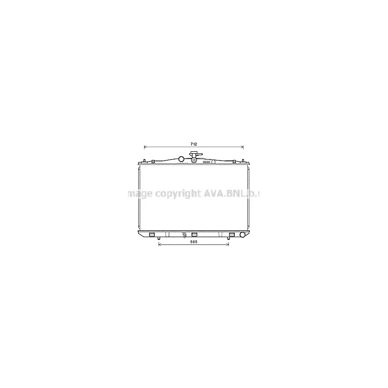 Radiateur, refroidissement du moteur AVA QUALITY COOLING TO2670