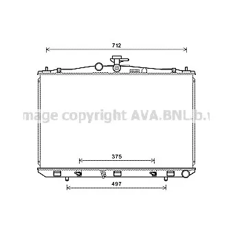 Radiateur, refroidissement du moteur AVA QUALITY COOLING TO2675