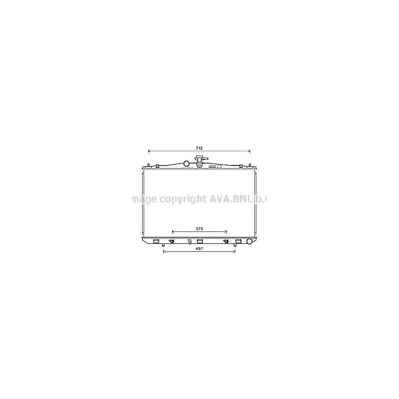 Radiateur, refroidissement du moteur AVA QUALITY COOLING TO2675