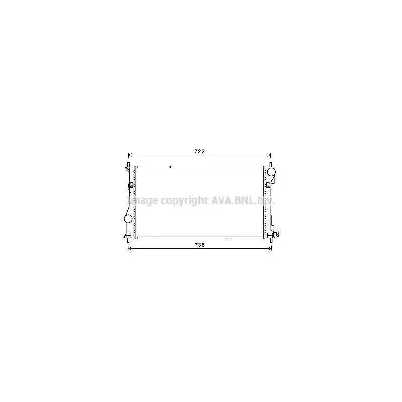 Radiateur, refroidissement du moteur AVA QUALITY COOLING TO2688