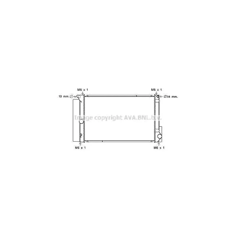 Radiateur, refroidissement du moteur AVA QUALITY COOLING TO2691