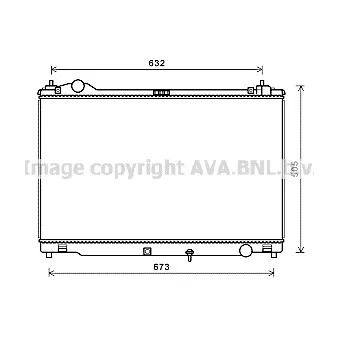 Radiateur, refroidissement du moteur AVA QUALITY COOLING TO2694