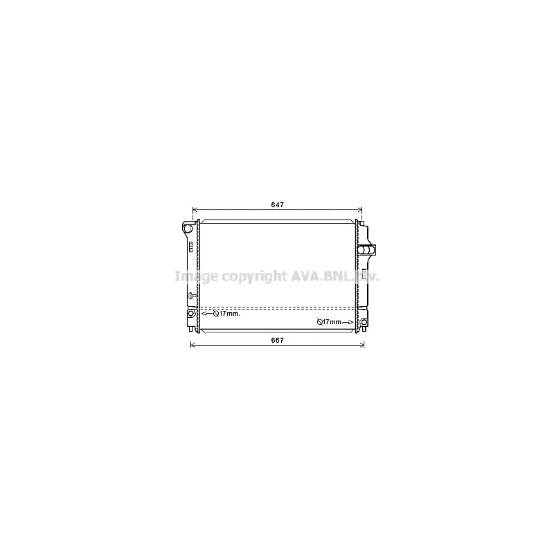 Radiateur, refroidissement du moteur AVA QUALITY COOLING TO2700