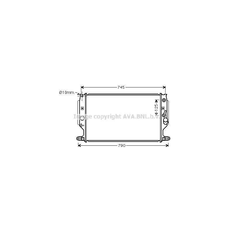 Radiateur, refroidissement du moteur AVA QUALITY COOLING TO2704
