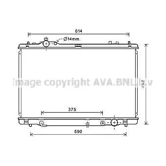 Radiateur, refroidissement du moteur AVA QUALITY COOLING TO2711