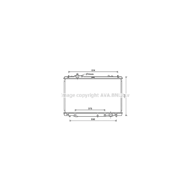 Radiateur, refroidissement du moteur AVA QUALITY COOLING TO2711
