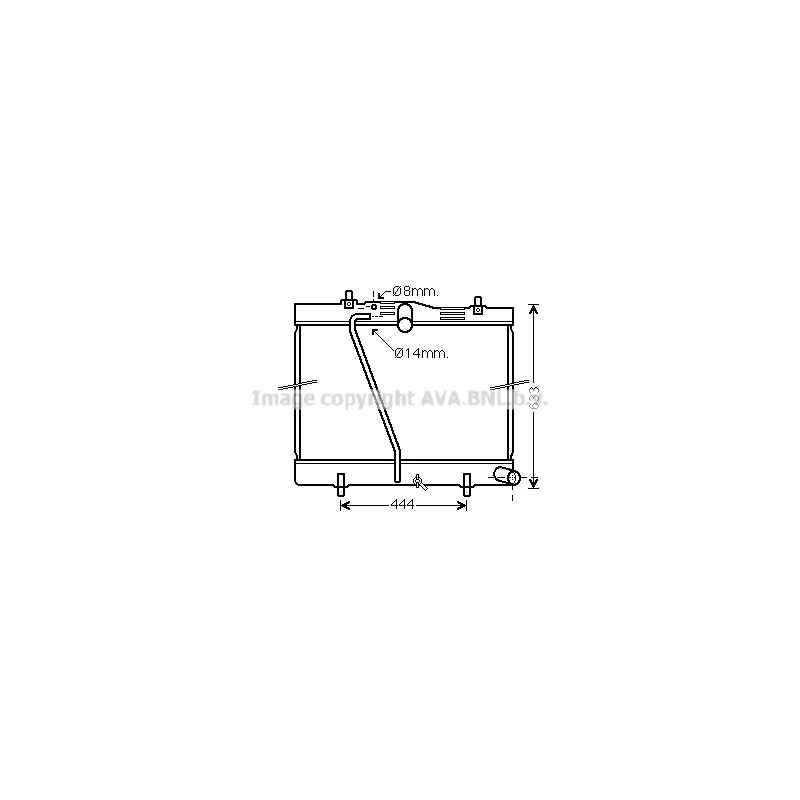 Radiateur, refroidissement du moteur AVA QUALITY COOLING TO2712