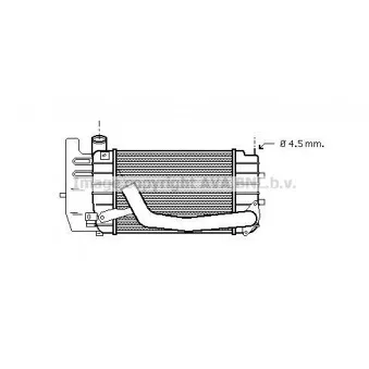 Intercooler, échangeur AVA QUALITY COOLING TO4361