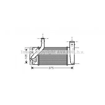 Intercooler, échangeur AVA QUALITY COOLING TO4475