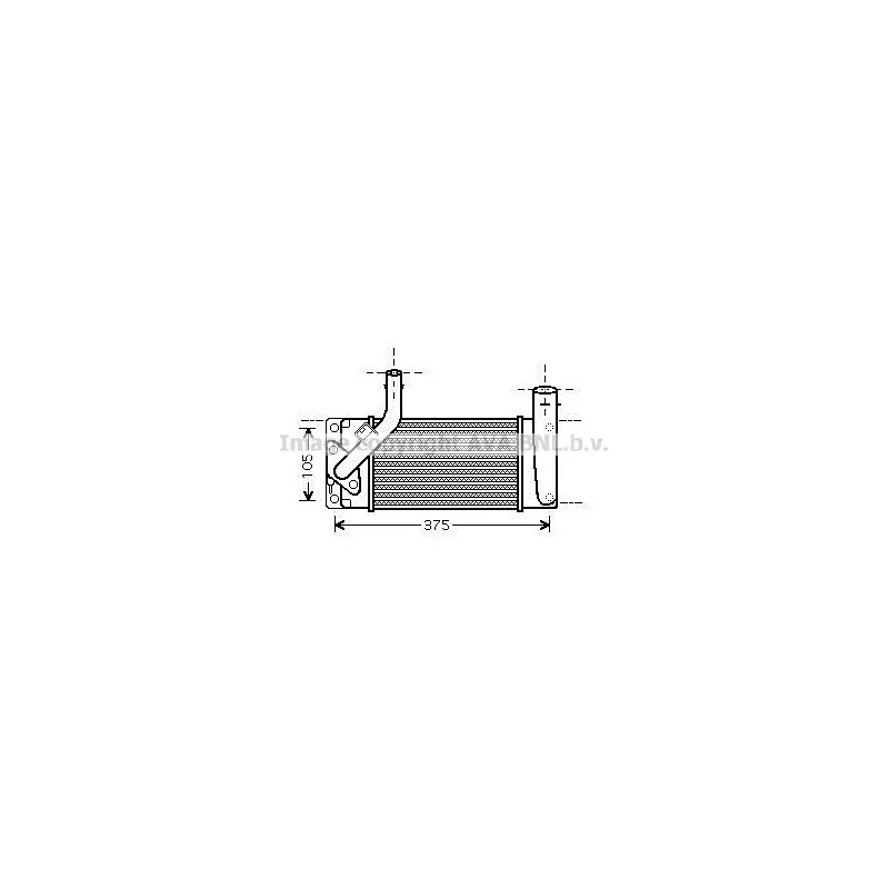 Intercooler, échangeur AVA QUALITY COOLING TO4475