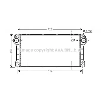 Intercooler, échangeur AVA QUALITY COOLING TO4565