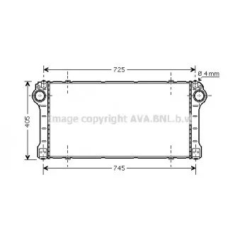 Intercooler, échangeur AVA QUALITY COOLING TO4567