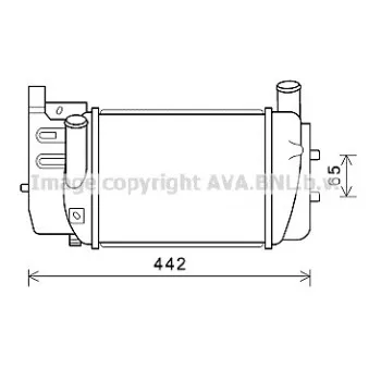 Intercooler, échangeur AVA QUALITY COOLING TO4645