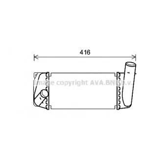 Intercooler, échangeur AVA QUALITY COOLING TO4668