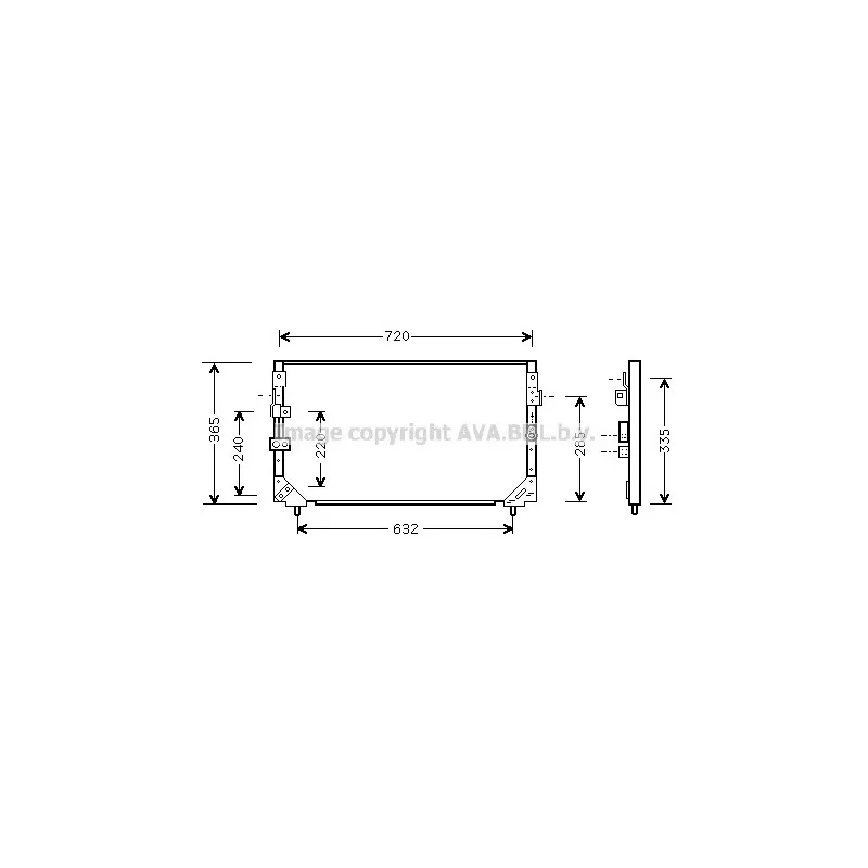 Condenseur, climatisation AVA QUALITY COOLING TO5006