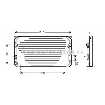 Condenseur, climatisation AVA QUALITY COOLING TO5190