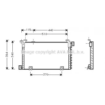 Condenseur, climatisation AVA QUALITY COOLING TO5194