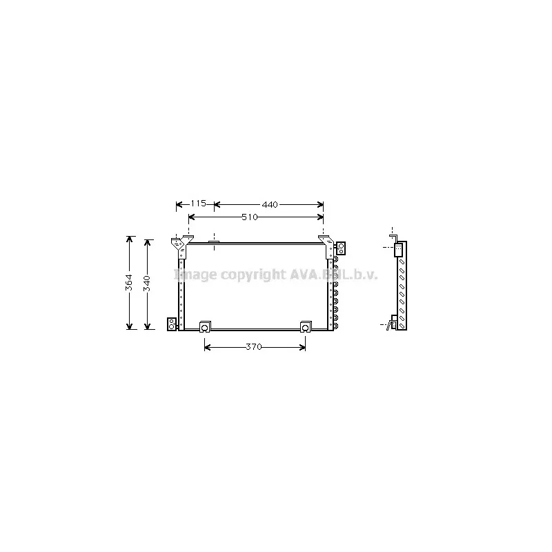 Condenseur, climatisation AVA QUALITY COOLING TO5194
